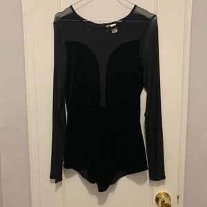 Velvet body suit
